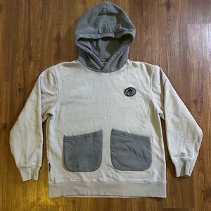 Bearded Goat Two-Tone Mens Hoodie with Two Front Pockets Size Medium